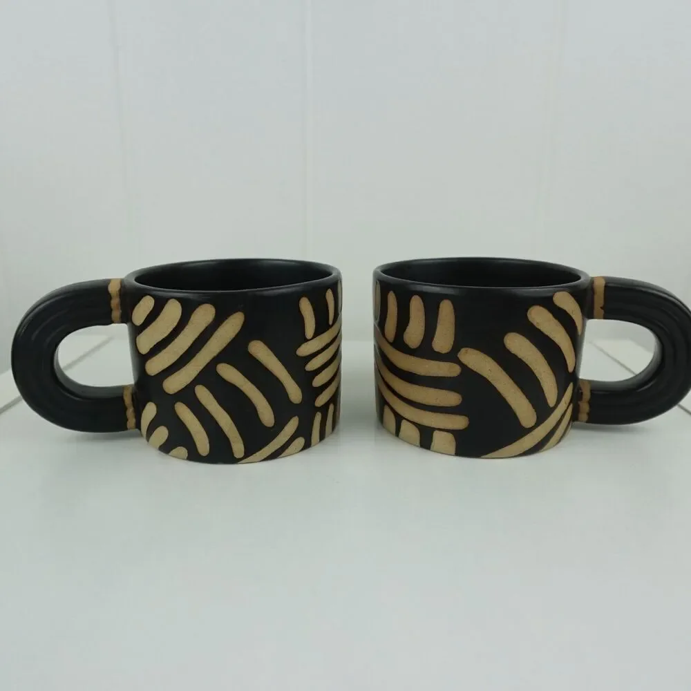 West Elm Ceramic Stoneware 2 Piece Mug Set